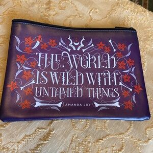 Amanda Joy Purple Cosmetic Bag/ Travel Bag